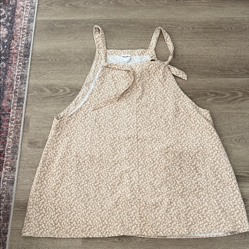 Arula corduroy floral overall dress